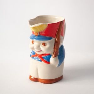 Vintage Rustic Handmade & Hand Painted Soldier Boy Ceramic Mug